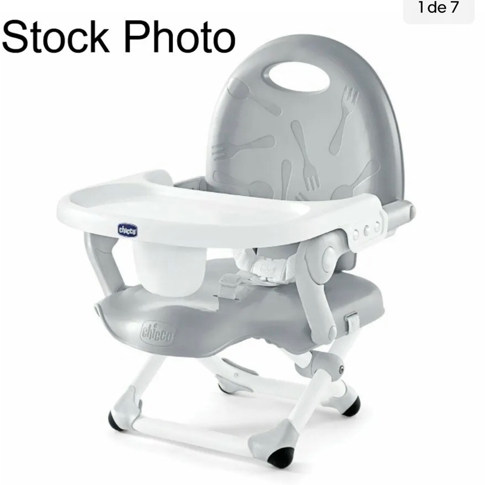 Chicco Pocket Snack Booster Seat, Grey Portable Booster Seat New Chair Baby